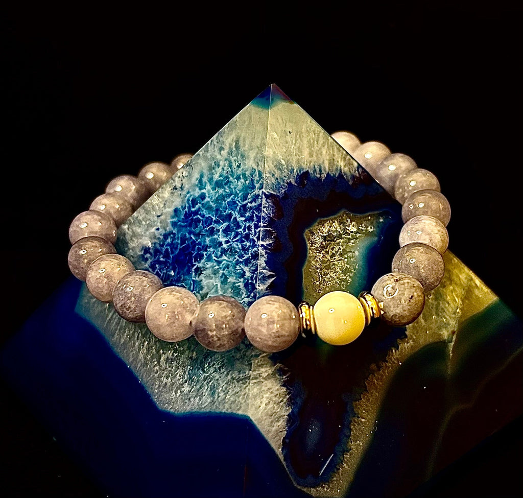 Angelic Harmony Bracelet – Angelite & White Porcelain Stone (Reiki-Infused | Medium Wrists) | | Wiccan Center