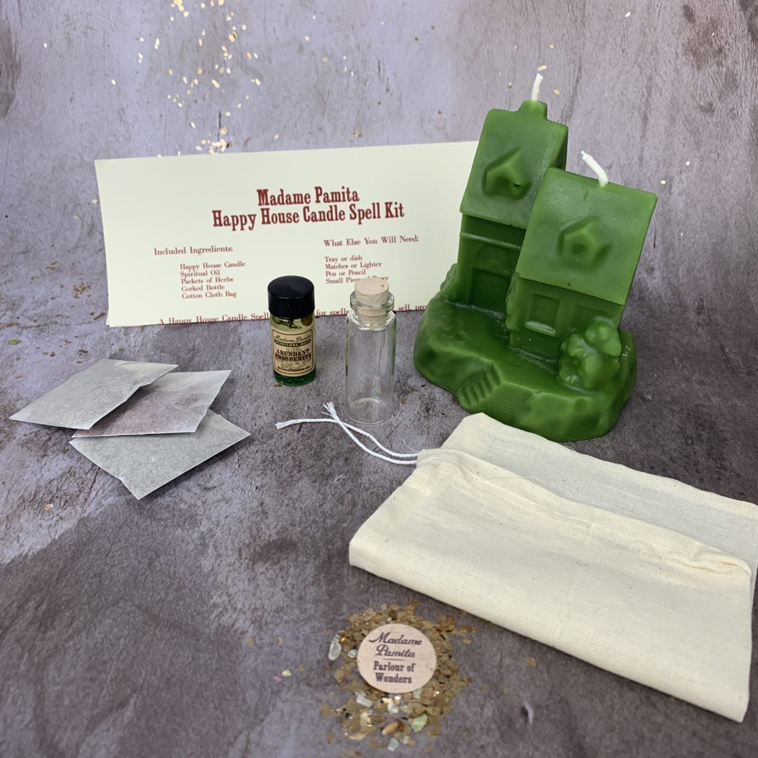 Happy House Candle Spell Kit - Home Protection, Harmony & Blessings | Candle Spell Kit | Wiccan Center