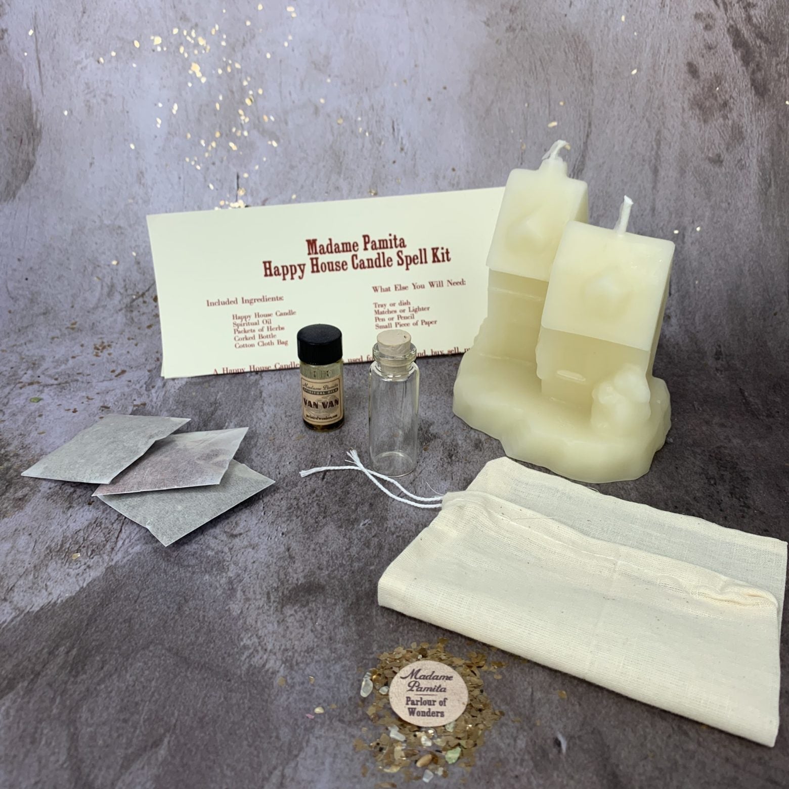 Happy House Candle Spell Kit - Home Protection, Harmony & Blessings | Candle Spell Kit | Wiccan Center