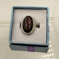 Sterling Silver Bezeled Oval Spectrolite Ring - Size 8 -Intuition, Protection & Illumination | Rings | Wiccan Center