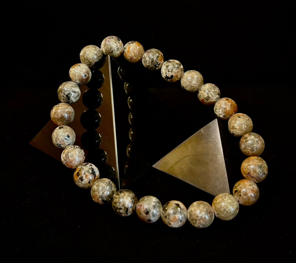 Yooperlite Grounding Bracelet – Natural UV Reactive Stone, 8mm Beads (Large Wrists) | | Wiccan Center