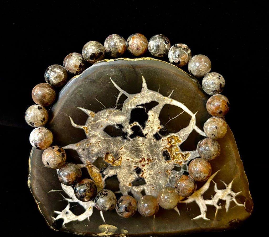 Yooperlite Grounding Bracelet – Natural UV Reactive Stone, 8mm Beads (Large Wrists) | | Wiccan Center
