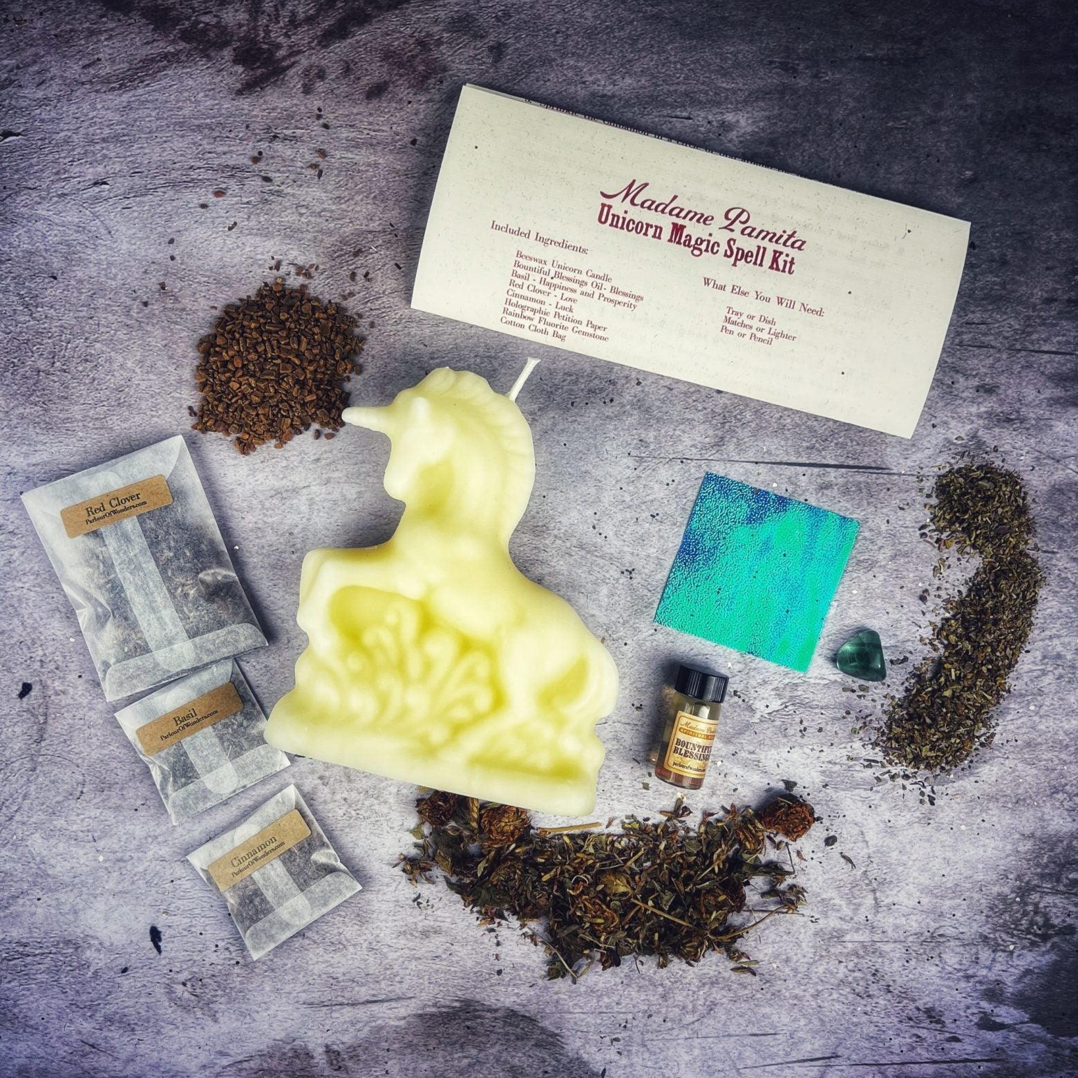 Unicorn Magic Candle Spell Kit - Manifestation & Wishes | Candle Spell Kit | Wiccan Center