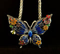 Statement Butterfly Necklace – Bold Enamel Butterfly Pendant in Purple or Blue | | Wiccan Center