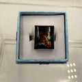 Sterling Silver Square Spectrolite Ring - Size 9 -Intuition, Protection & Illumination | Rings | Wiccan Center
