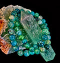 Green Dragon Vein Agate Beaded Bracelet – Natural Stone Jewelry (8mm/10mm) | | Wiccan Center