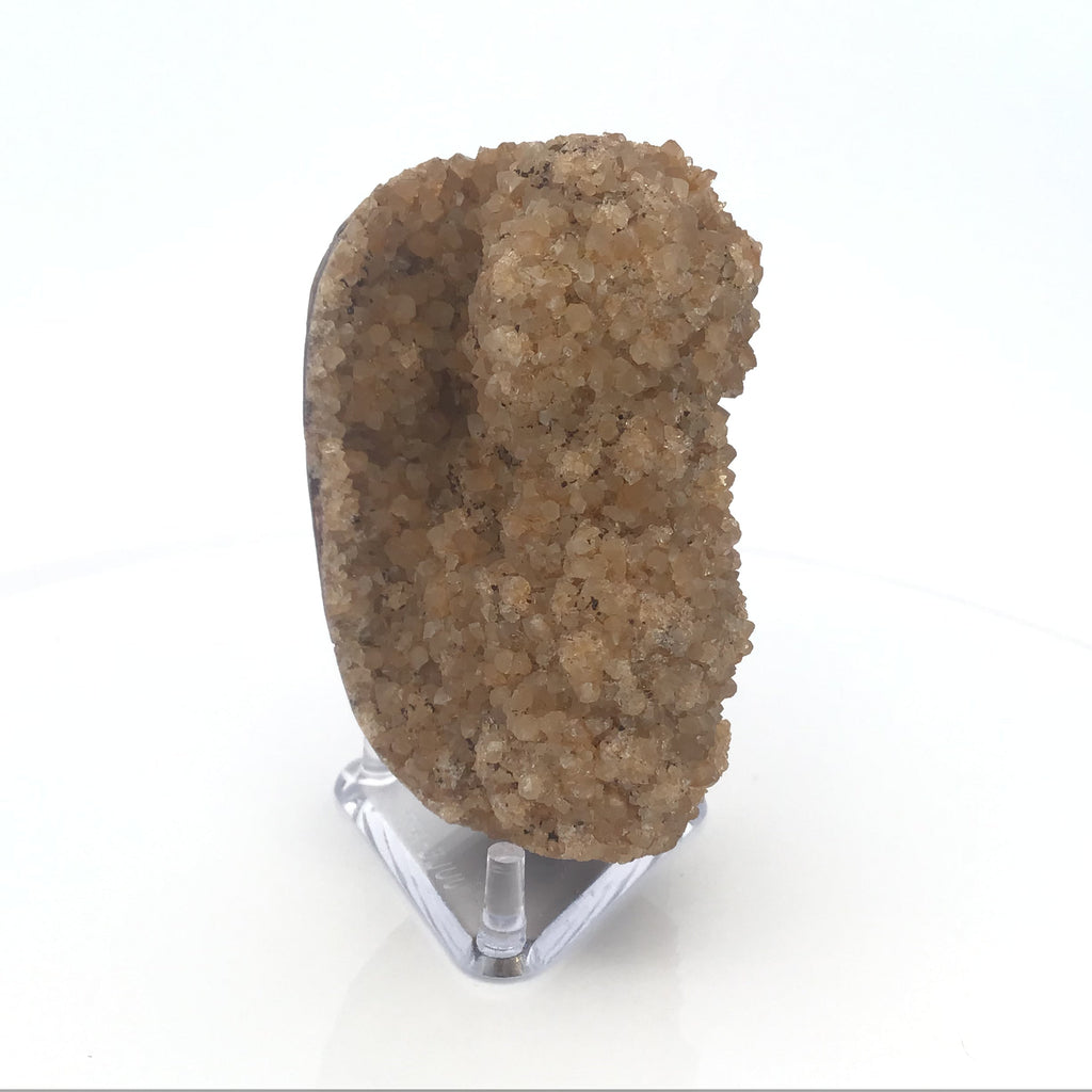 Citrine Druze Stalactite Specimen with Brown Matrix on Lucite Stand | Crystals & Minerals > Specimens | Wiccan Center