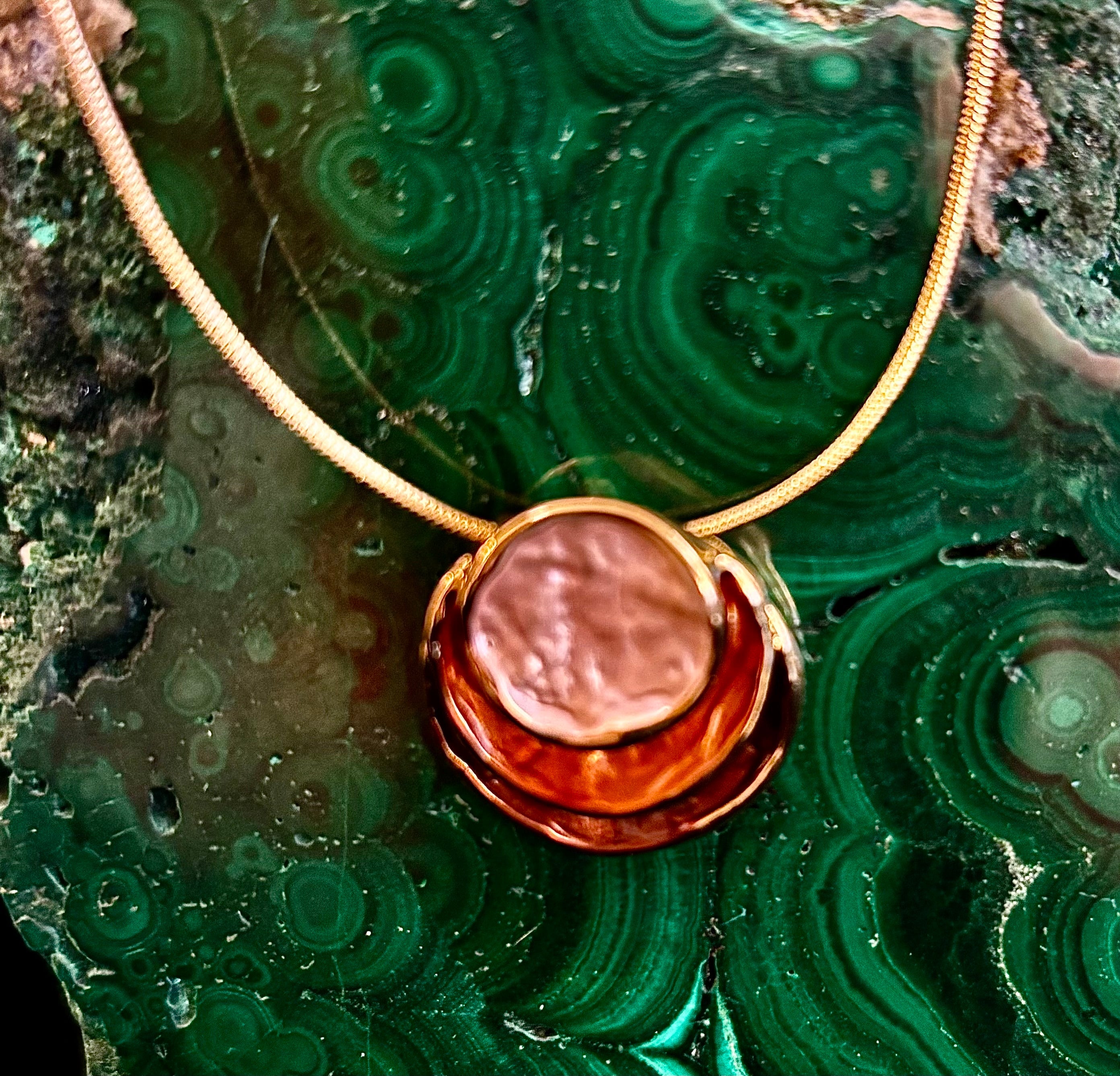 Coastal Glow Layered Shell Pendant Necklace – Gold or Silver Tone | Beach-Inspired Collarbone Necklace | | Wiccan Center