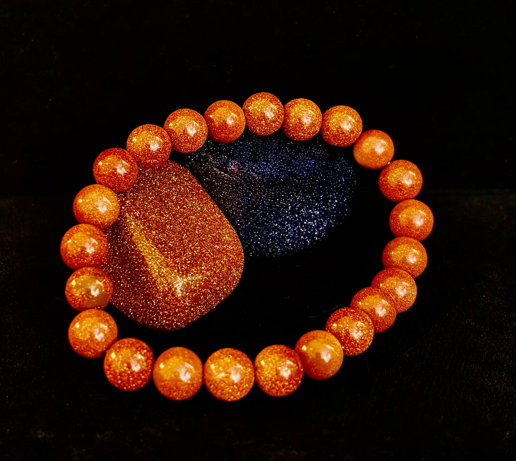 Goldstone Beaded Bracelet – Confidence, Ambition & Positive Energy | | Wiccan Center