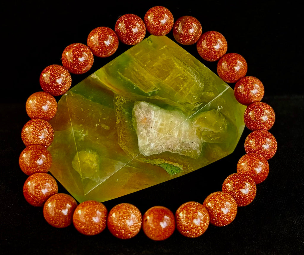 Goldstone Beaded Bracelet – Confidence, Ambition & Positive Energy | | Wiccan Center