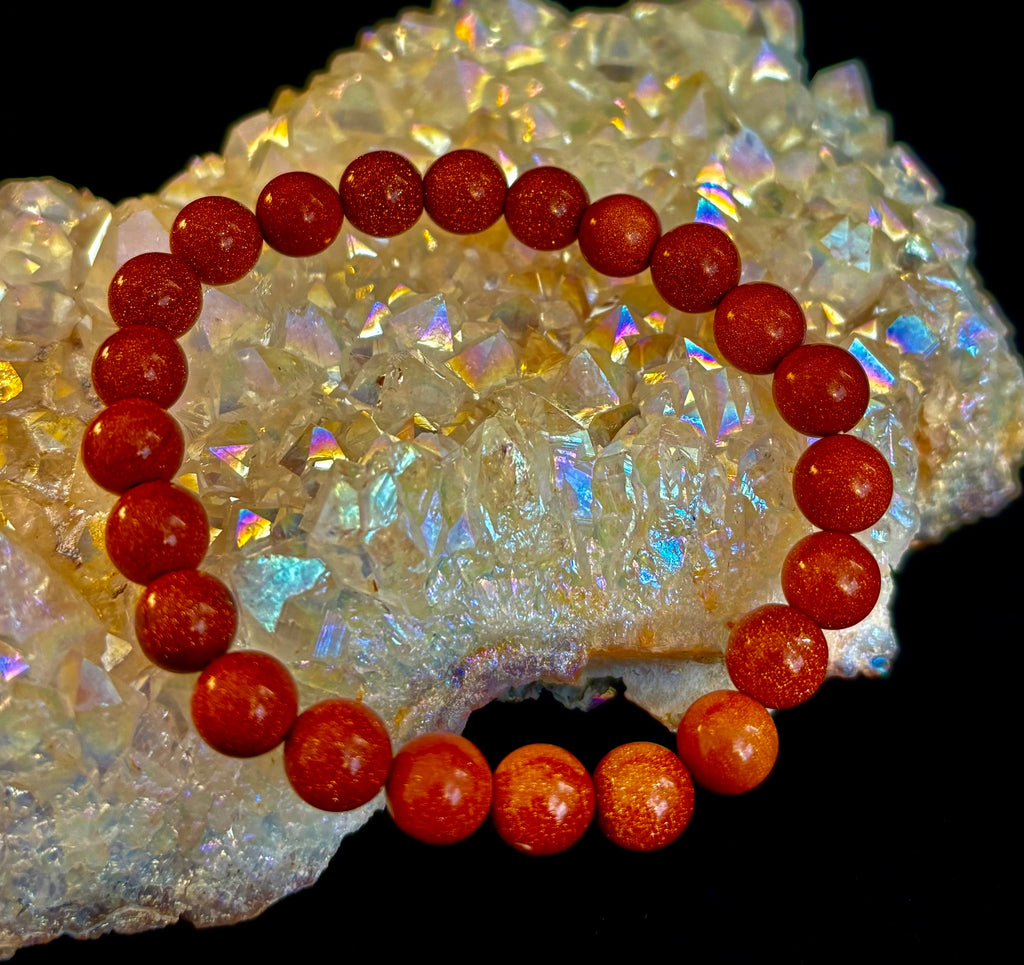 Goldstone Beaded Bracelet – Confidence, Ambition & Positive Energy | | Wiccan Center