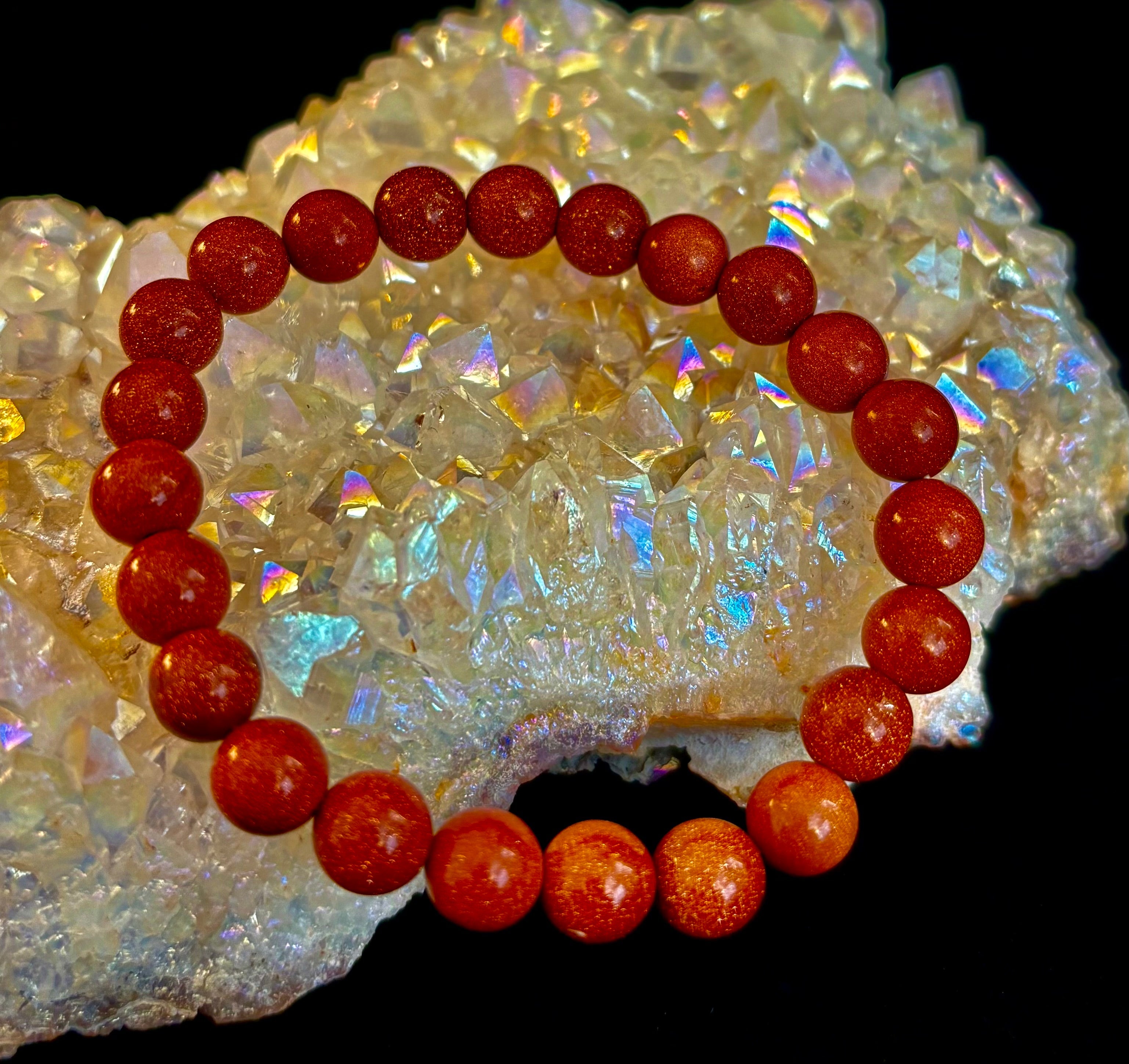 Goldstone Beaded Bracelet – Confidence, Ambition & Positive Energy | | Wiccan Center