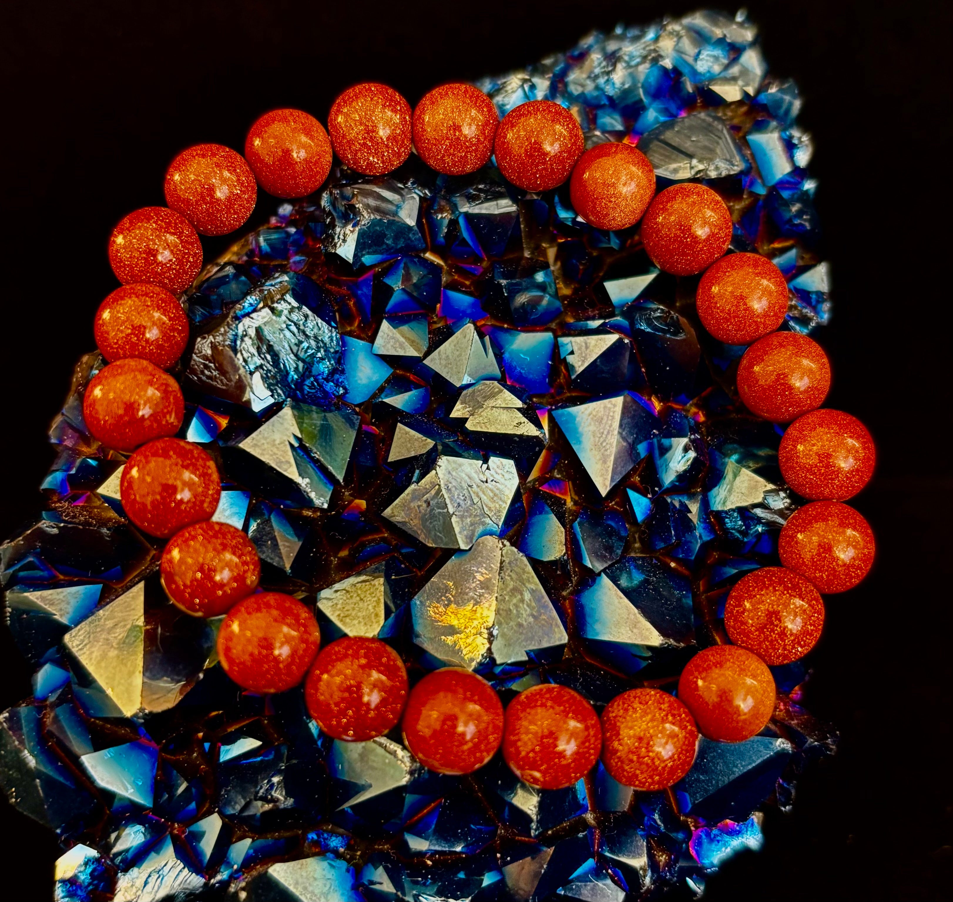 Goldstone Beaded Bracelet – Confidence, Ambition & Positive Energy | | Wiccan Center