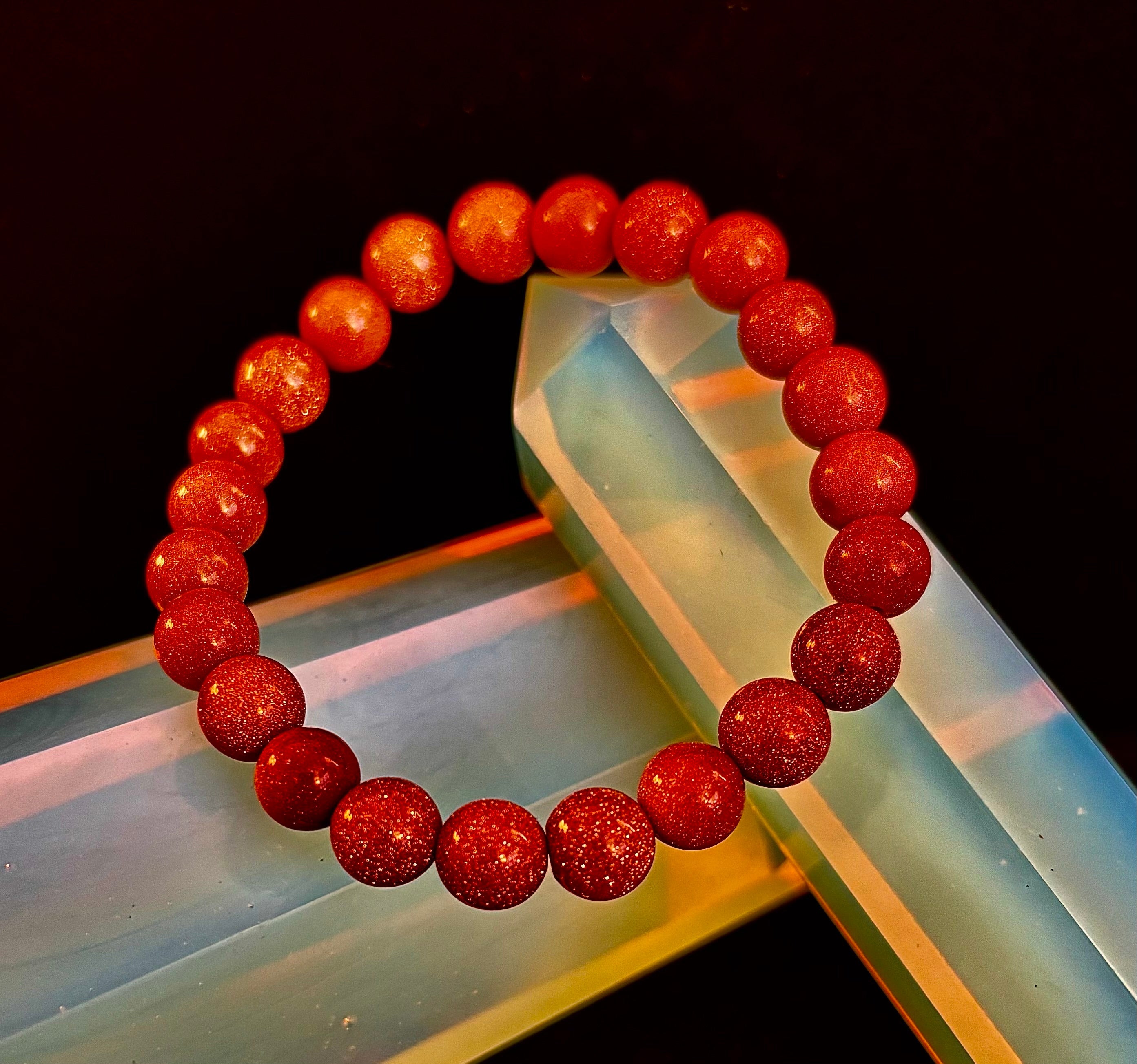 Goldstone Beaded Bracelet – Confidence, Ambition & Positive Energy | | Wiccan Center