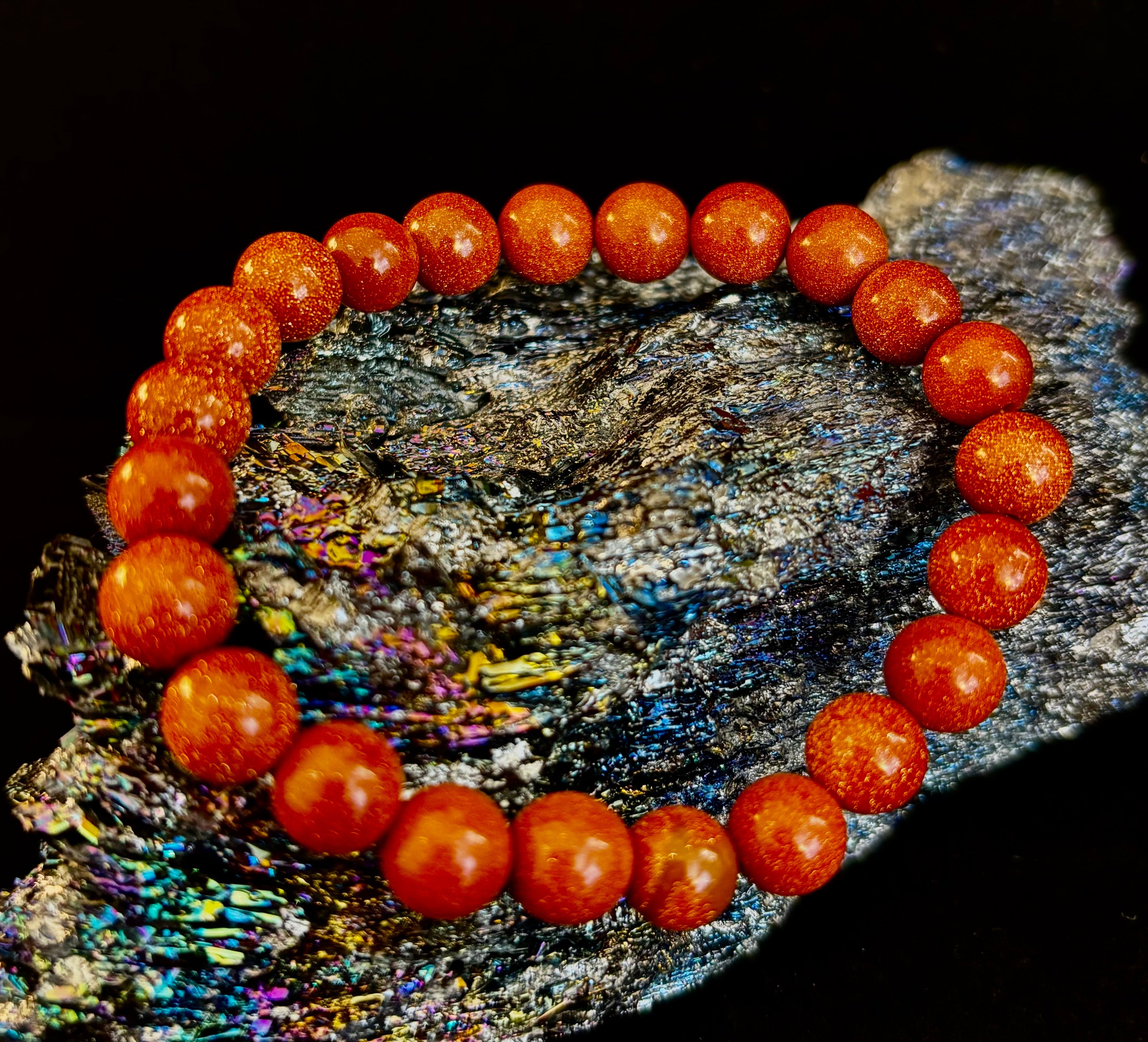 Goldstone Beaded Bracelet – Confidence, Ambition & Positive Energy | | Wiccan Center