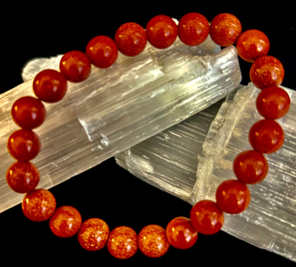 Goldstone Beaded Bracelet – Confidence, Ambition & Positive Energy | | Wiccan Center