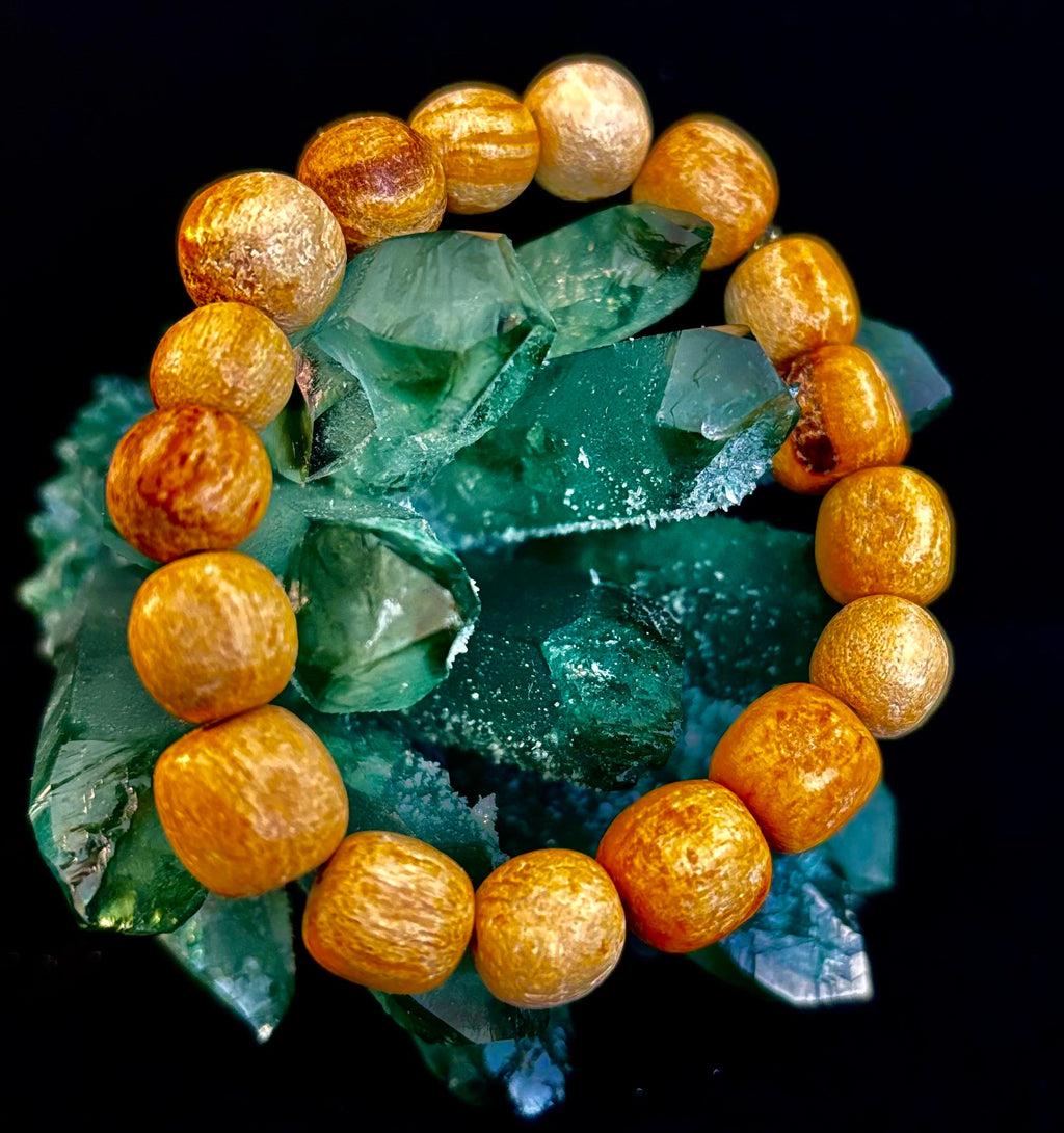 Palo Santo Beaded Bracelet – Cleansing Energy, Calm & Grounded Balance | | Wiccan Center