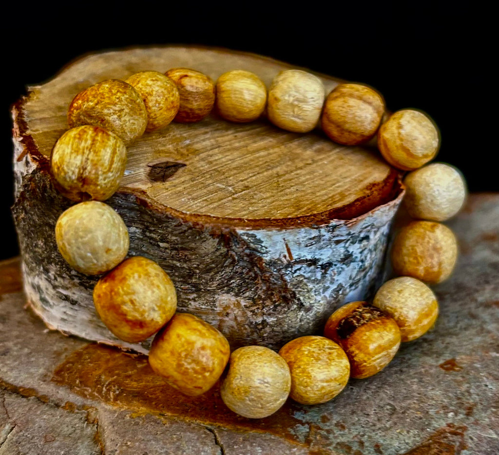 Palo Santo Beaded Bracelet – Cleansing Energy, Calm & Grounded Balance | | Wiccan Center