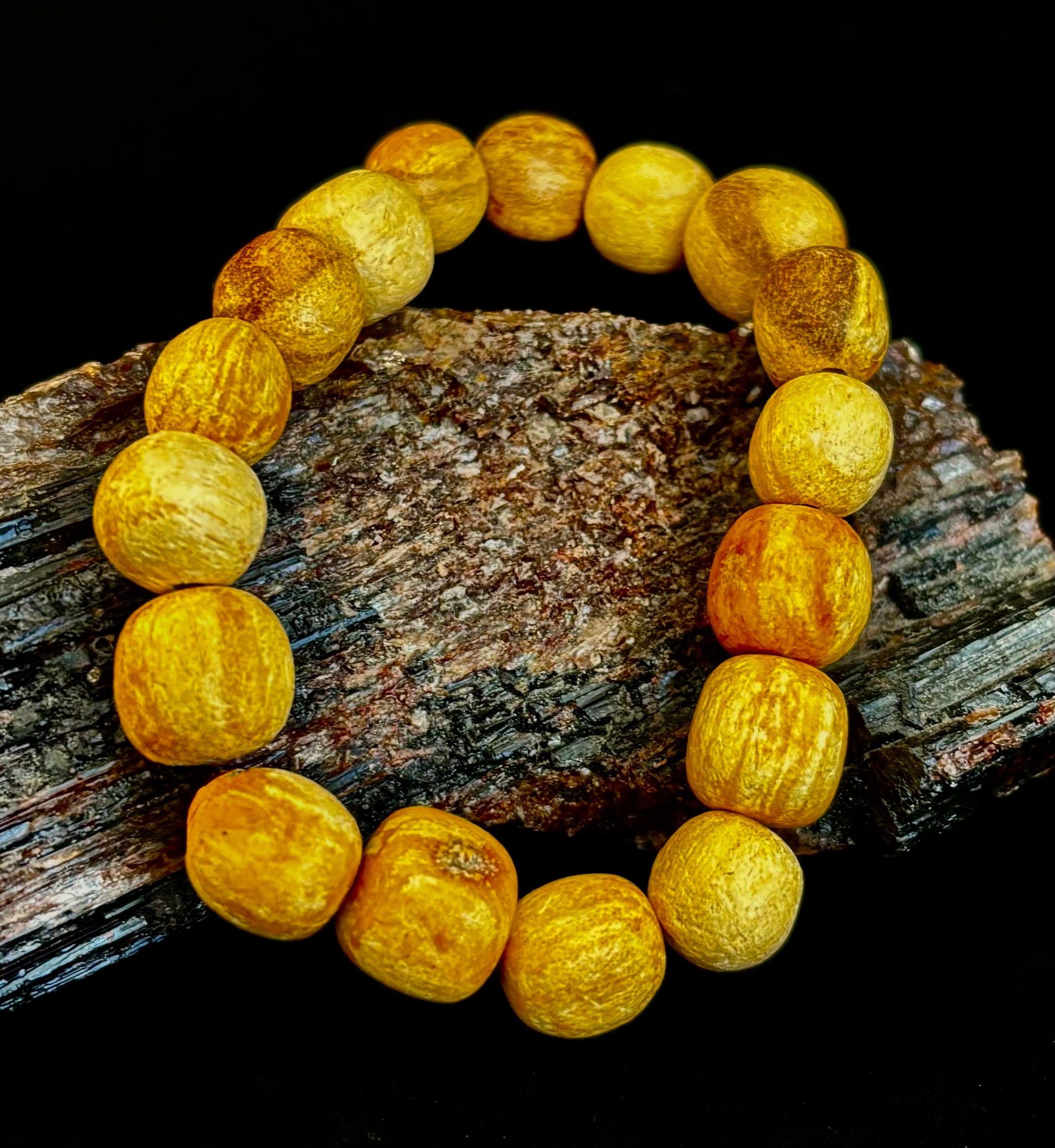 Palo Santo Beaded Bracelet – Cleansing Energy, Calm & Grounded Balance | | Wiccan Center
