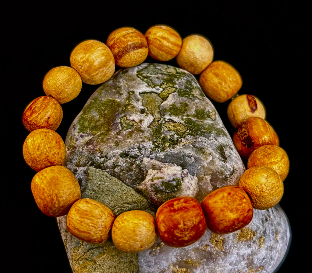 Palo Santo Beaded Bracelet – Cleansing Energy, Calm & Grounded Balance | | Wiccan Center