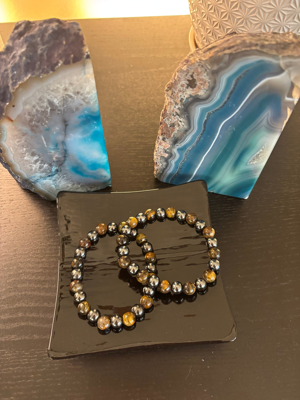 Tiger Eye & Hematite Protection Bracelet – Strength, Balance & Grounding Energy | | Wiccan Center