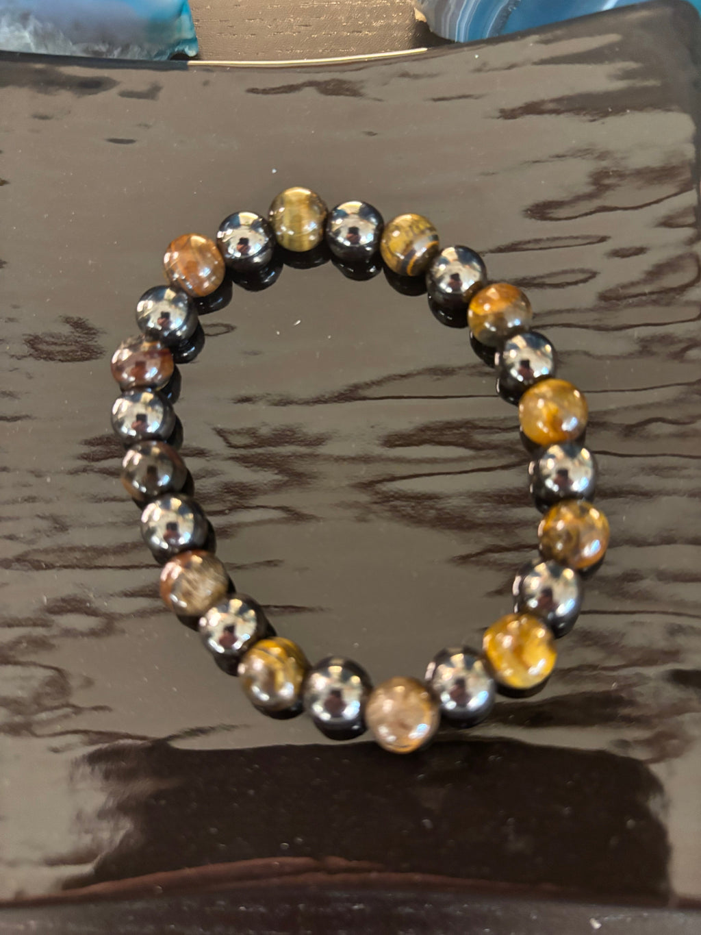 Tiger Eye & Hematite Protection Bracelet – Strength, Balance & Grounding Energy | | Wiccan Center