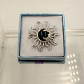 Sterling Silver Sun & Moon Black Onyx Ring - Size 7 - Protection, Grounding & Stabilizing | Rings | Wiccan Center