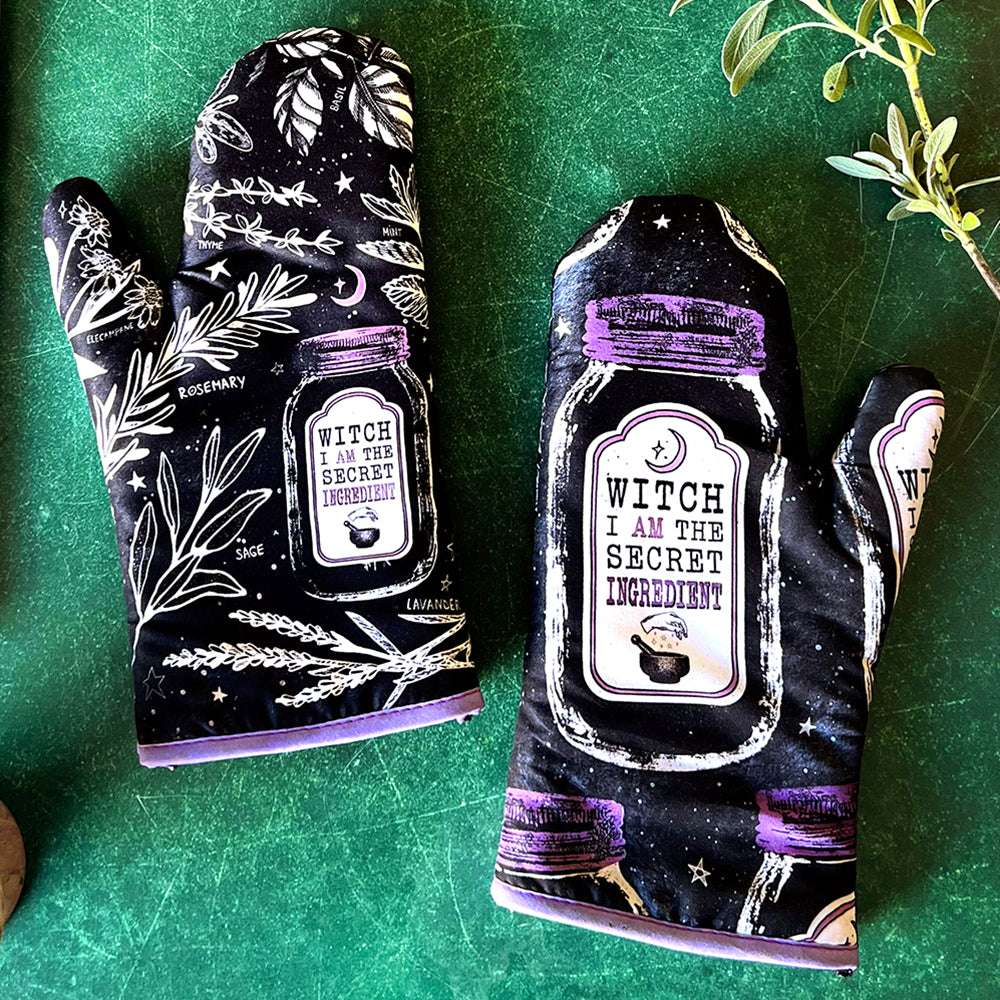 Kitchen Witch Oven Mitt Set | Kitchen | Wiccan Center