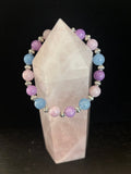 Calming Bracelet – Aquamarine & Kunzite Beads | Reduce Stress & Embrace Inner Peace | | Wiccan Center