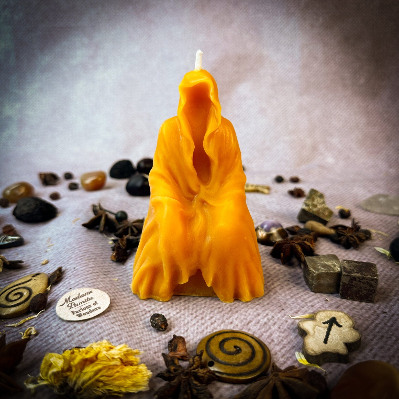 Beeswax Seer Spirit Spell Candle - Psychic Ability & Spirit Realm Connection | Beeswax Candle | Wiccan Center