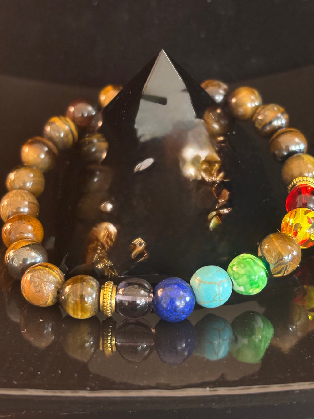 Tiger Eye Chakra Healing Bracelet – Strength, Protection & Balanced Energy (8mm) | | Wiccan Center