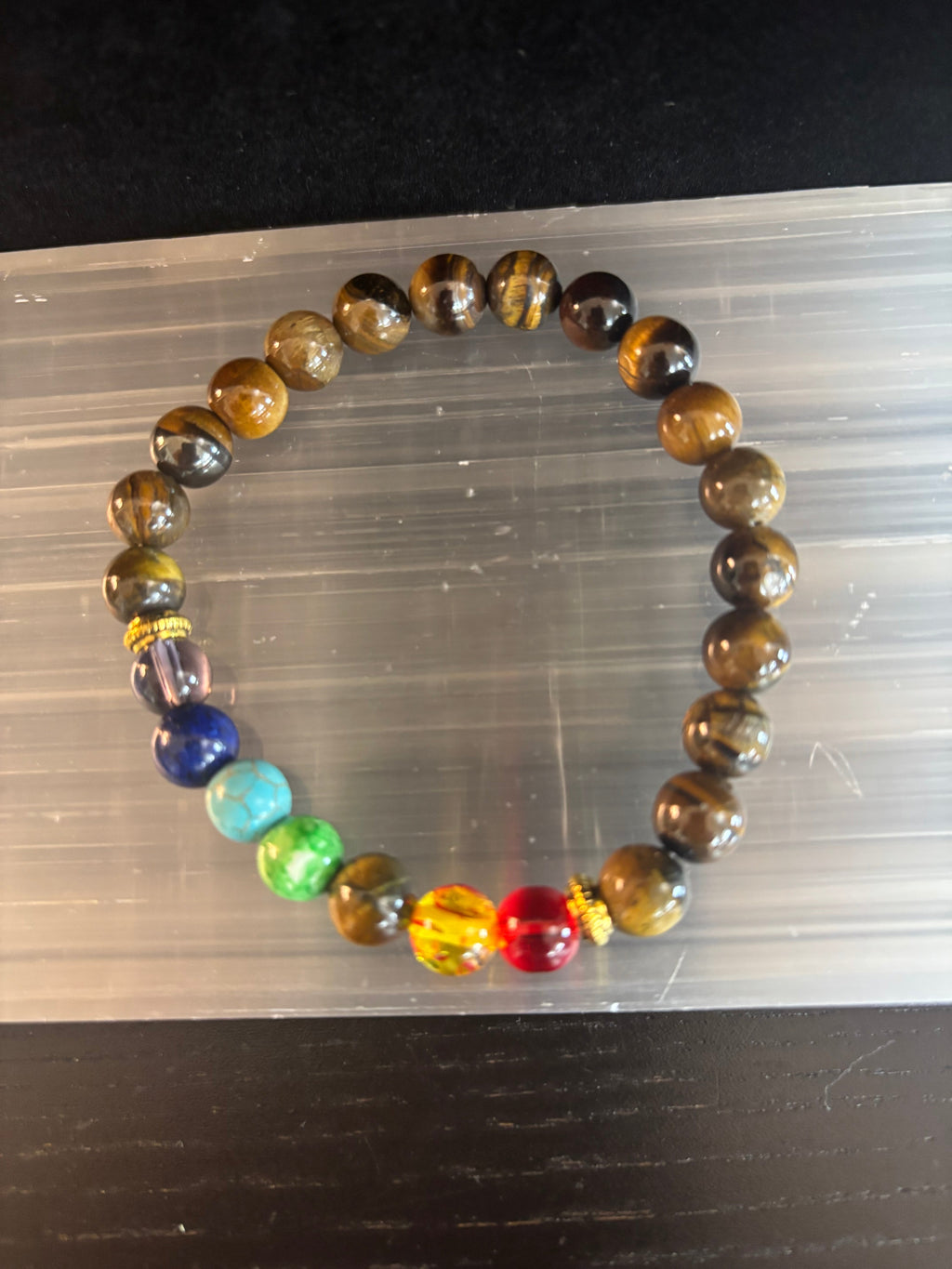 Tiger Eye Chakra Healing Bracelet – Strength, Protection & Balanced Energy (8mm) | | Wiccan Center