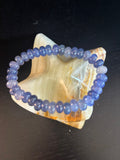 Blue Agate Intuition & Serenity Bracelet – Faceted Rondelle Beads (Medium Wrists) | | Wiccan Center