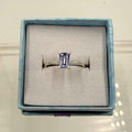 Sterling Silver Rectangular Tanzanite Ring - Size 5 - Spiritual, Intuitive & Elevated | Rings | Wiccan Center