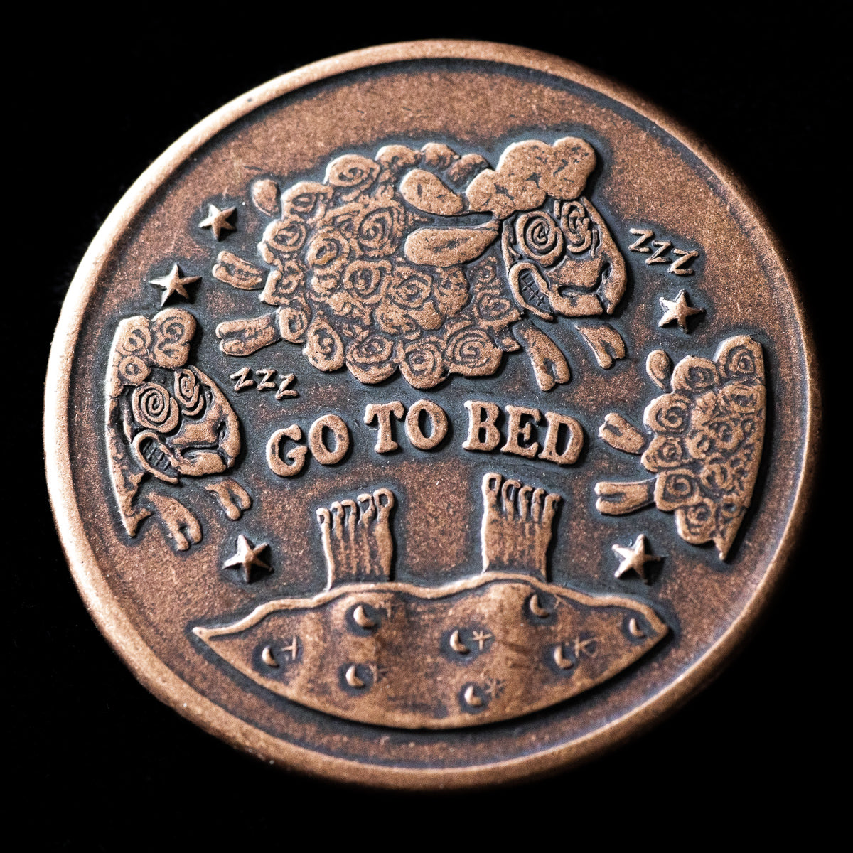 One More Episode / Go to Bed Decision Maker Coin | Artwork | Wiccan Center
