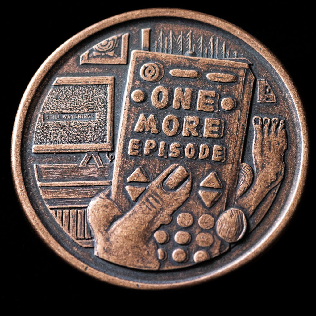 One More Episode / Go to Bed Decision Maker Coin | Artwork | Wiccan Center