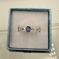 Sterling Silver Double Swirl Round Tanzanite Ring - Size 10 - Spiritual, Intuitive & Elevated | Rings | Wiccan Center