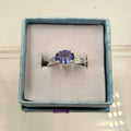 Sterling Silver Horizon Set Oval Tanzanite Ring - Size 6 - Spiritual, Intuitive & Elevated | Rings | Wiccan Center