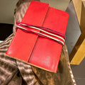 Red Leather Journal with Leather Ties | Sacred Book Store | Wiccan Center