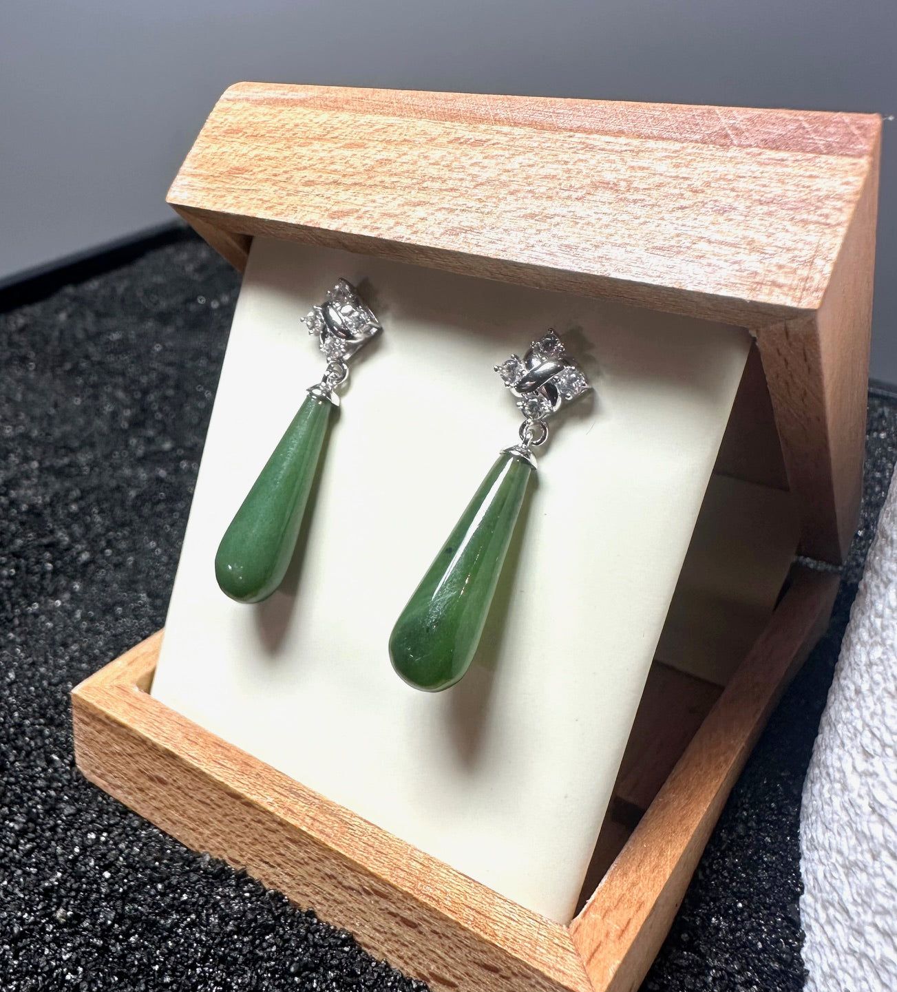Silver Drop Studs - 32mm
