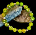 Green Lime Agate - 8"-8.5" - Large and XL Wrists | | Wiccan Center