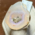 Lavender Agate Geode Slice Ring – Sterling Silver – Size 8 | Rings | Wiccan Center