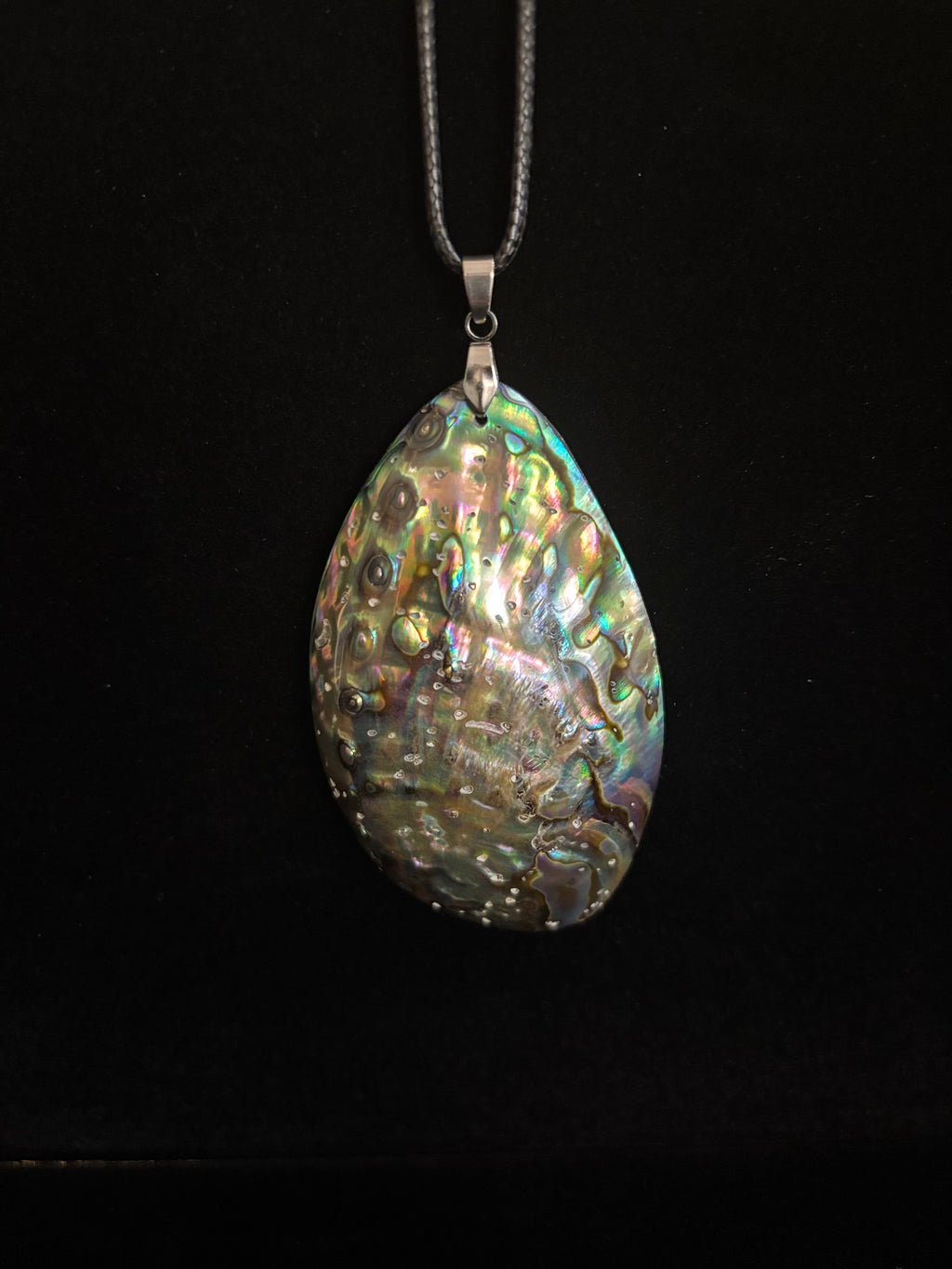 Natural Abalone Shell Copper Edged Pendant Necklace | | Wiccan Center