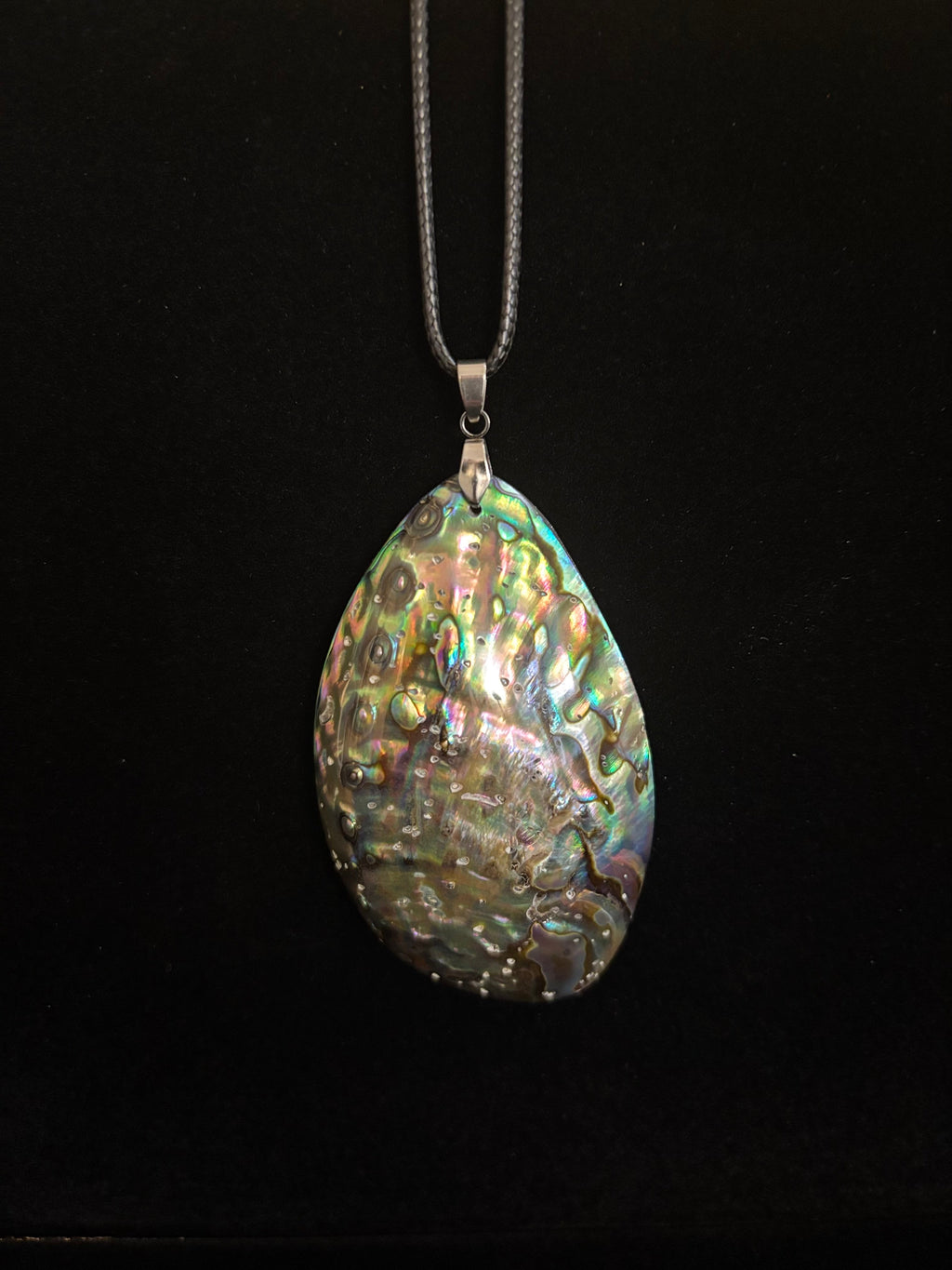 Natural Abalone Shell Copper Edged Pendant Necklace | | Wiccan Center