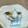 Ethiopian Opal Pear Bypass Ring – Sterling Silver – Size 6–9 | Rings | Wiccan Center
