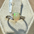 Ethiopian Opal Pear Twist-Band Ring – Sterling Silver – Size 6–7 | Rings | Wiccan Center