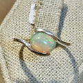 Ethiopian Opal Round Wave-Bypass Ring – Sterling Silver – Size 8 | Rings | Wiccan Center