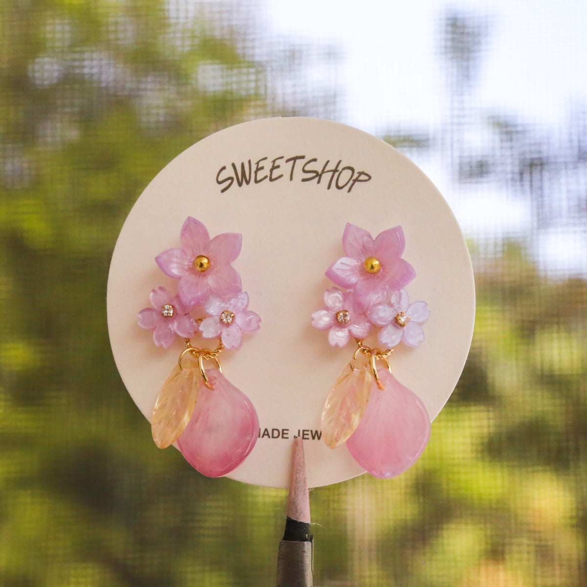 SALE - Light Purple Sakura Earrings