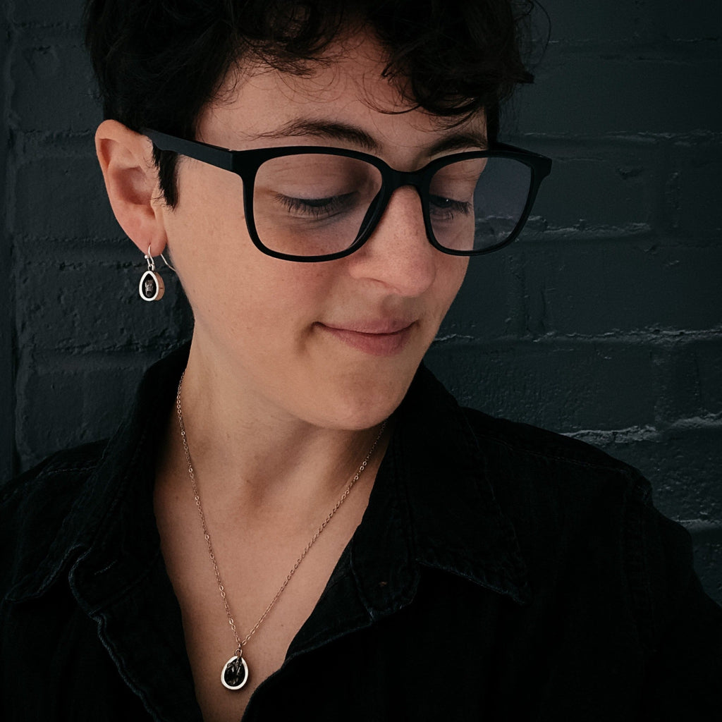 Small Teardrop Meteorite Pendant | Necklace | Wiccan Center