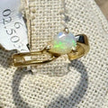 Ethiopian Opal Pear Twist-Band Ring – Gold Filled – Size 6 | Rings | Wiccan Center
